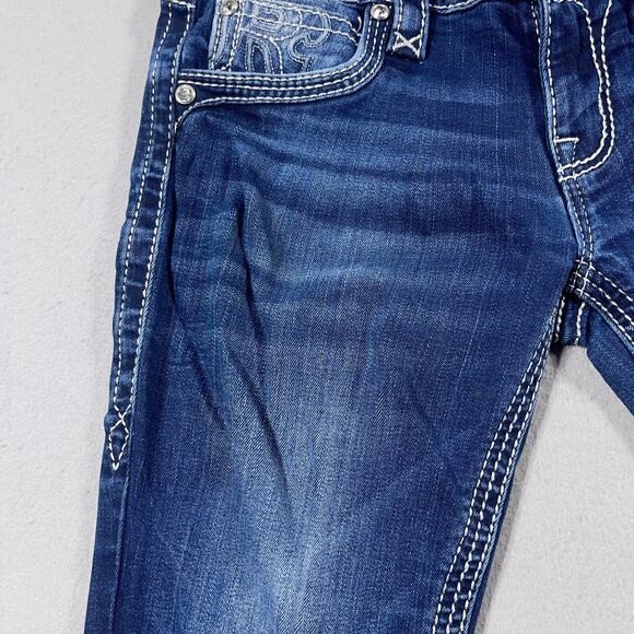 Rock‎ Revival Jeans Women 26 Sundee Bootcut Stretch Medium Wash Embroidered - Picture 5 of 16